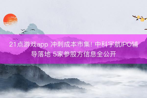 21点游戏app 冲刺成本市集! 中科宇航IPO辅导落地 5家参股方信息全公开