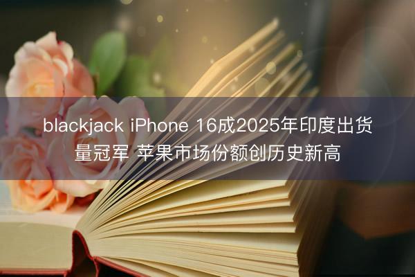 blackjack iPhone 16成2025年印度出货量冠军 苹果市场份额创历史新高