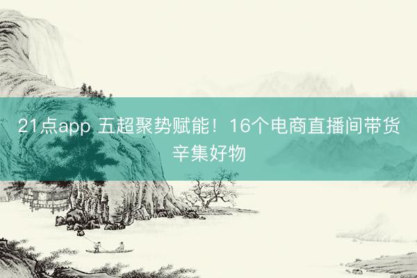 21点app 五超聚势赋能！16个电商直播间带货辛集好物