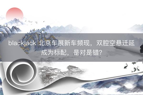 blackjack 北京车展新车频现，双腔空悬迁延成为标配，是对是错？